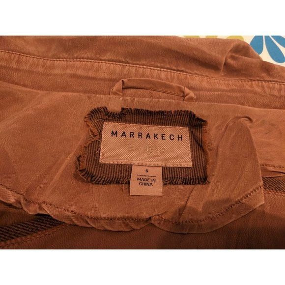 Anthropologie Rust Suede Jacket Cupro Vegan Moto