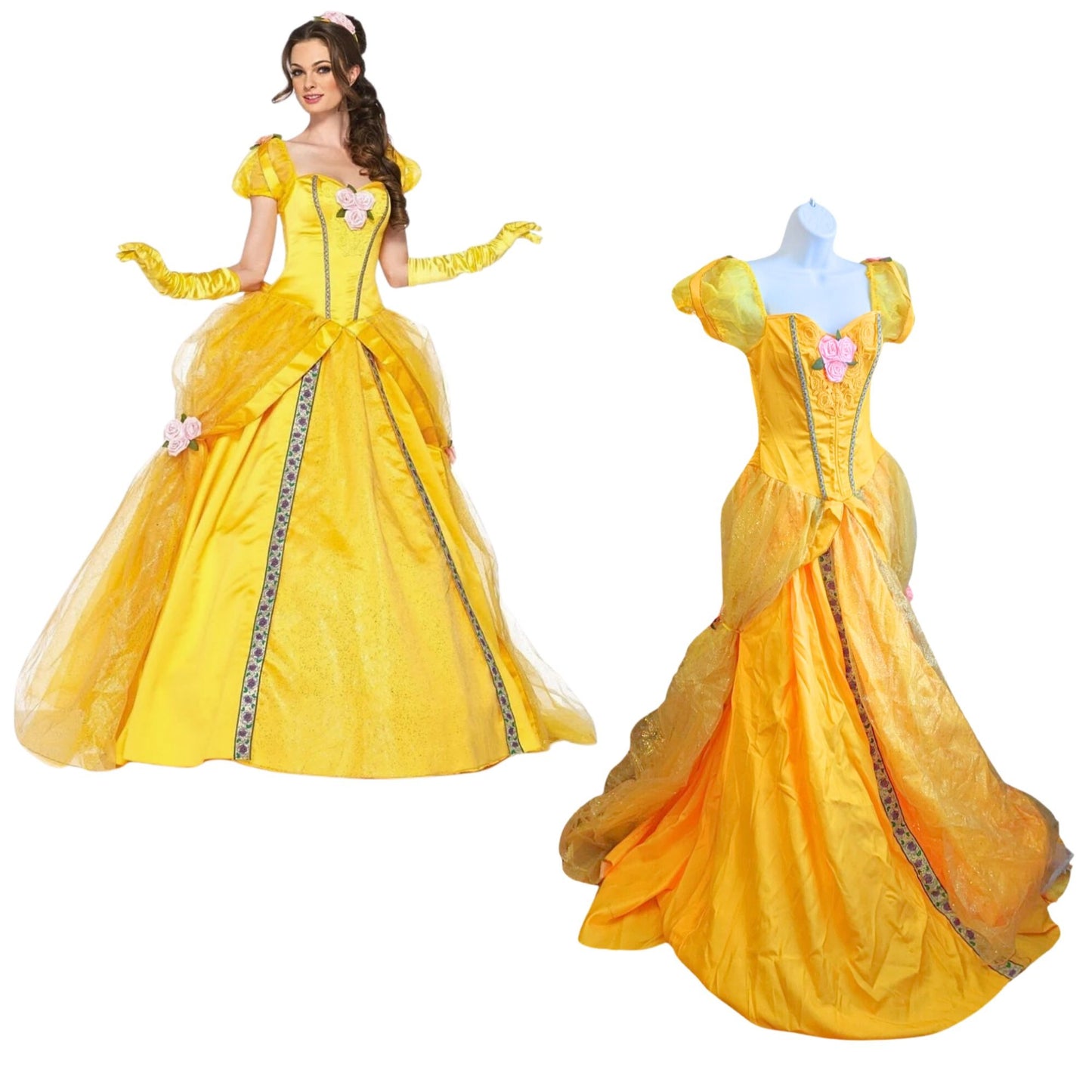 NWT DISNEY by LEG AVENUE Deluxe Belle Costume 5 pc Limited Edition Size S