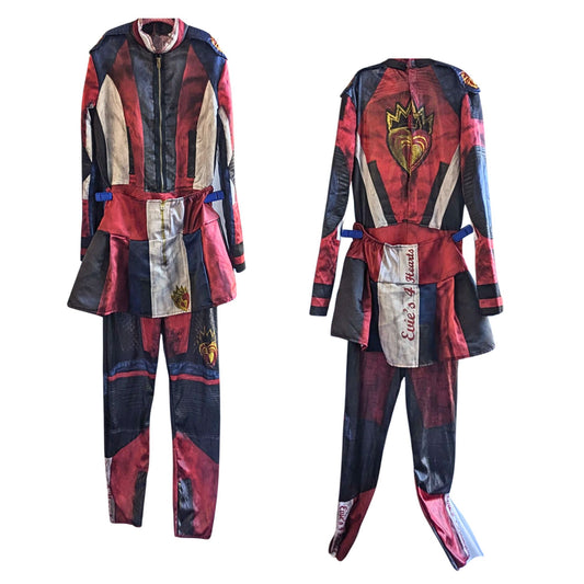 DISNEY DESCENDANTS 3 Evie 2-Piece Red Black Jumpsuit w/ Skirt Size L 10-12