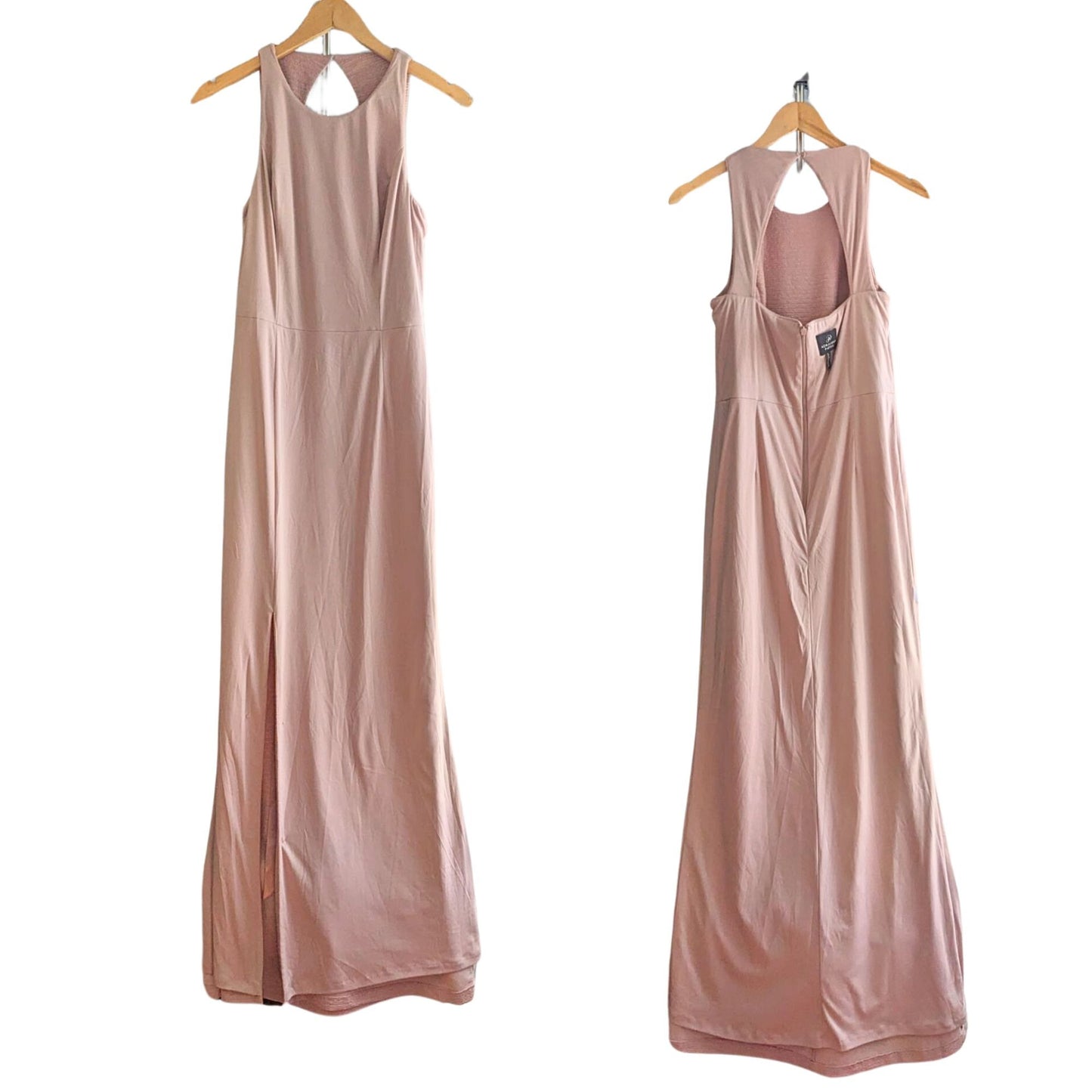 NWT BHLDN Adrianna PAPELL Idris Metallic Pink Prom Bridesmaid Dress AP1E204747 Size 8