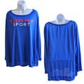 TOMMY HILFIGER SPORT Blue Graphic Streetwear Long Sleeve Tee Size 3X