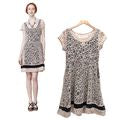 Anthropologie WESTON WEAR Maitland Cream & Black Crochet Lace Mini Dress Size S