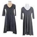 MARK AND ESTEL Super Soft Gossamer Witchy Rock Gray Hi-Lo T-shirt Dress Sz XS/M