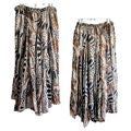 Vintage Y2K DIMRI Boho 100% Cotton Mixed Print Animal Print Maxi Skirt Size L