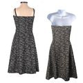 Convertible MAX MARA Pianoforte Gray Wool Sequin Hatch Tweed Mini Dress Size 2