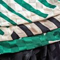 Vtg 80s JOHN YANG Adrianna PAPELL Checkerboard Silk Green Palm Leaf Dress Sz 10