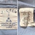 Vtg Y2K J. CREW Blue Broken-In Jersey 100% Cotton Short Sleeve Polo Mens Size L