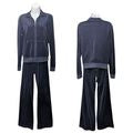 Vintage Y2K JUICY COUTURE Navy Blue Matching Velour Tracksuit Sz Top XL Pants M