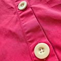 J.CREW Re-imagined Hot Pink Tie-Sleeve Button-Front Cotton Poplin Dress Size XXL