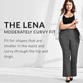 LANE BRYANT Lena Wide Leg Tailored Stretch Gray Pinstripe Trousers Size 28 Long