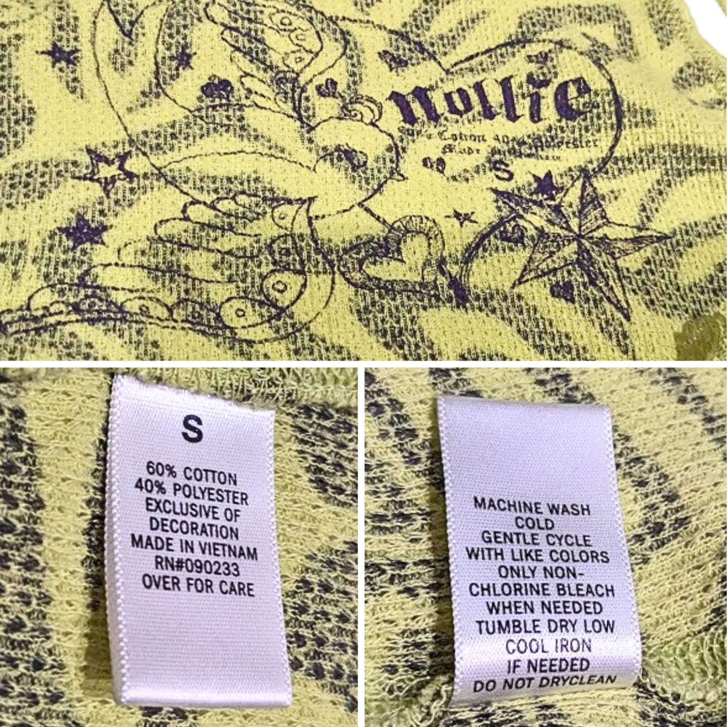 Vintage Y2K PACSUN NOLLIE Lime Green & Black Zebra Striped Tank Top Size S