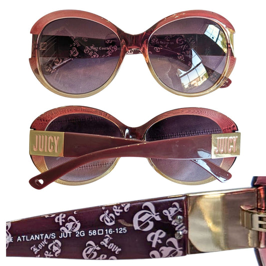 Rare Vtg Y2K JUICY COUTURE Atlanta/S JUT2G Pink Butterfly Sunglasses 58[] 16 125