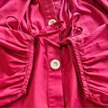 J.CREW Re-imagined Hot Pink Tie-Sleeve Button-Front Cotton Poplin Dress Size XXL