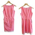 2013/15 PAULE KA Pink Coquette Cotton Sleeveless Tie Sheath Mini Dress Size 36/4