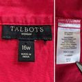 TALBOTS Fuschia Pink 97% Cotton Fit & Flare Coquette Shirtdress No Belt Size 16W