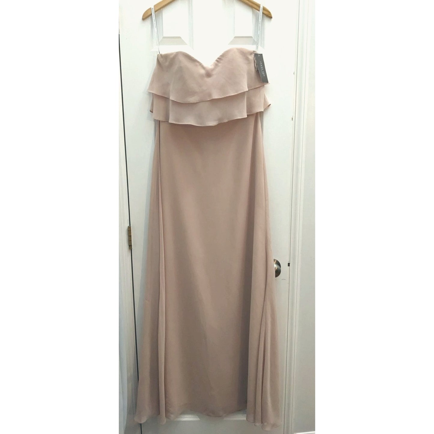 NWT Unaltered JENNY YOO Olivia Desert Rose Strapless Dress Prom Bridesmaid Sz 8