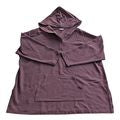 J. JILL FIT Burgundy Cotton Blend Ribbed Hoodie Size 4X