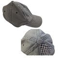 Vtg Y2K VOLCOM Suited Stone 50% Wool Mixed Houndstooth Flexfit Skater Hat Sz S/M