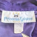 Rare Vtg 70s PRINCESS KAIULANI Purple Corduroy Prairie Kailihiwa Kaftan Dress Sz 8