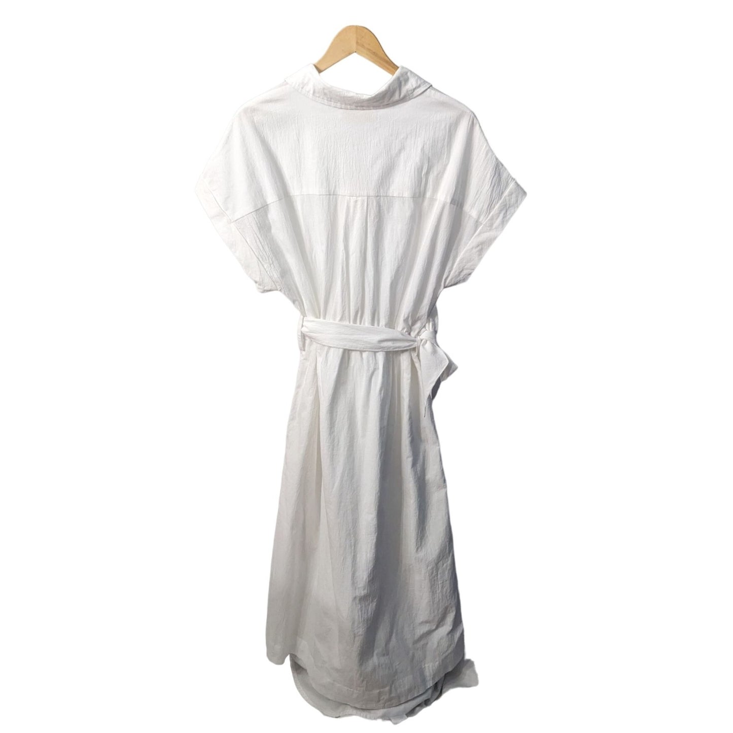 NWT NATALIE MARTIN White Harper Maxi Shirt Dress 100% Cotton Boho OOS Size L