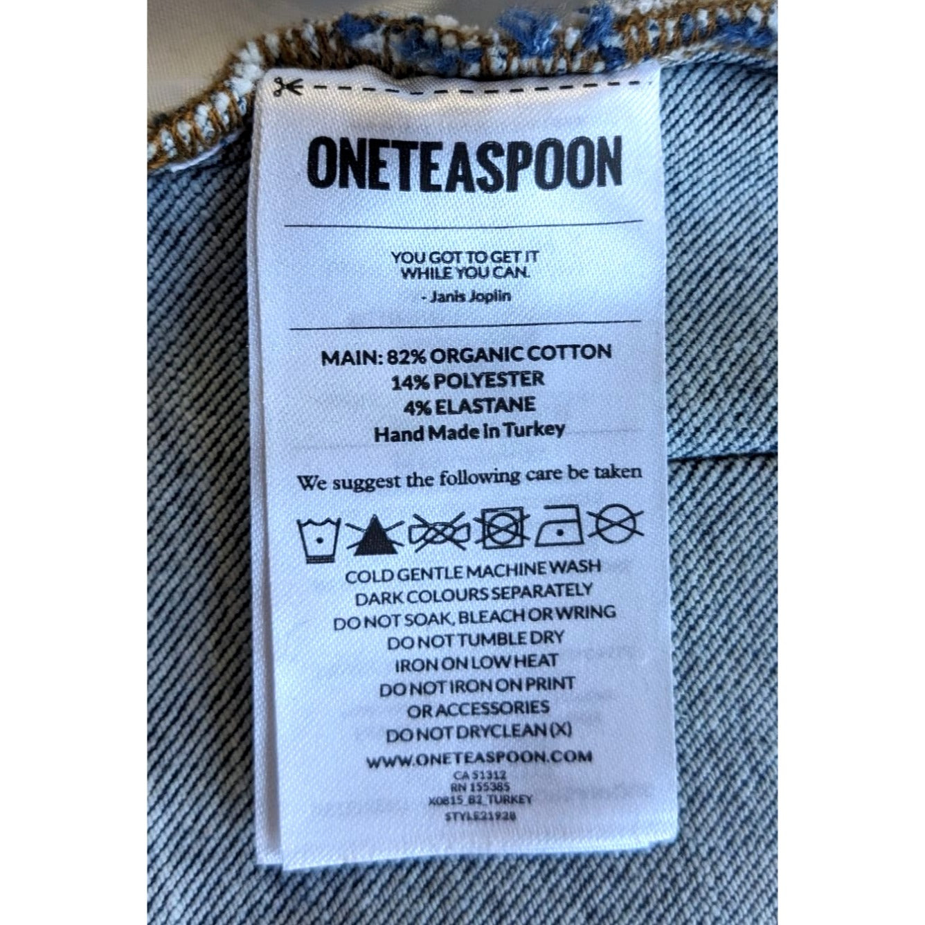 Rare NWT ONETEASPOON Cuff Button Freebirds II High Waist Skinny Jeans Size 23