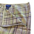 Vintage Late 90s ANN TAYLOR Green Candy Brigadoon Plaid Pedal Pusher Capri Sz 4P