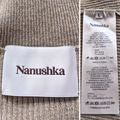 NANUSHKA Anaira Beige 97% Melange Wool Cut Out Fishtail Knit Sweater Dress Sz L