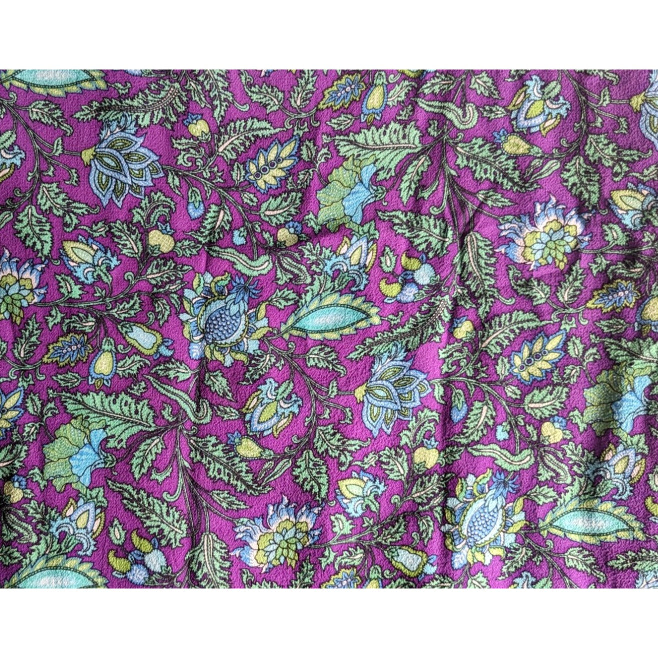 NWT Vintage Y2K MIMI MATERNITY Silk Paisley Purple Green Maxi Dress Size M