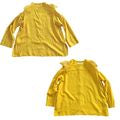 Vtg 1986 YVES SAINT LAURENT RIVE GAUCHE Yellow Silk Stone Button Jacket Sz 42/6