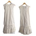 Ethereal LISA MARIE FERNANDEZ Ivory MacPherson Plaid Boho Smock MidiDress Sz S/M