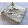 Vintage PINEAPPLE MOON Sage Green 100% Silk Hawaiian Button-Down Shirt Size XL