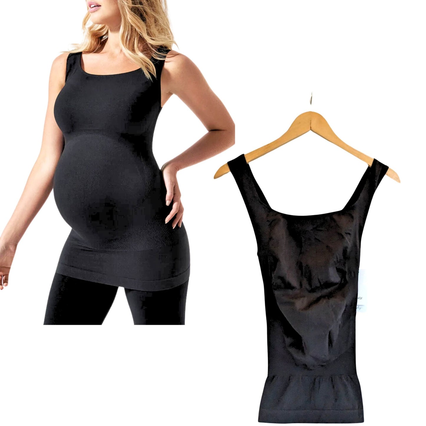 NWT BLANQI Maternity/PostPartum Compression Belly Support Tank Top Black Size S