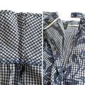 Vtg 80s Coastal Cowgirl HARVÉ BERNARD Blue Gingham 100% Cotton 2pc Skirt Set Sz8