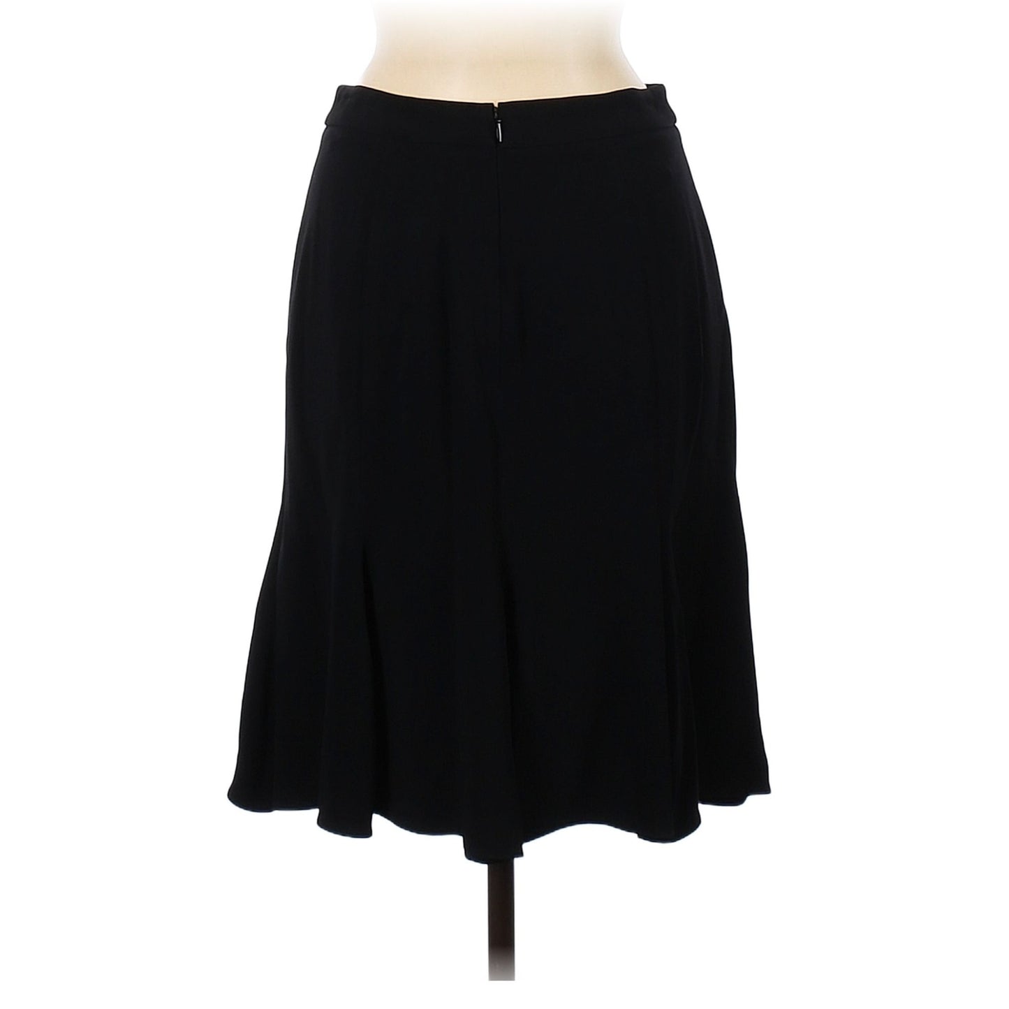 STELLA MCCARTNEY Karina Black Stretch Crepe Skirt Swing Flared Midi  Size 42 (6)