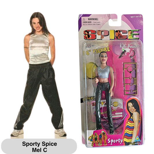 NIB Vtg Y2K 1998 SPICE GIRLS TOYMAX Sporty Spice in Green Posable Figurine 62023