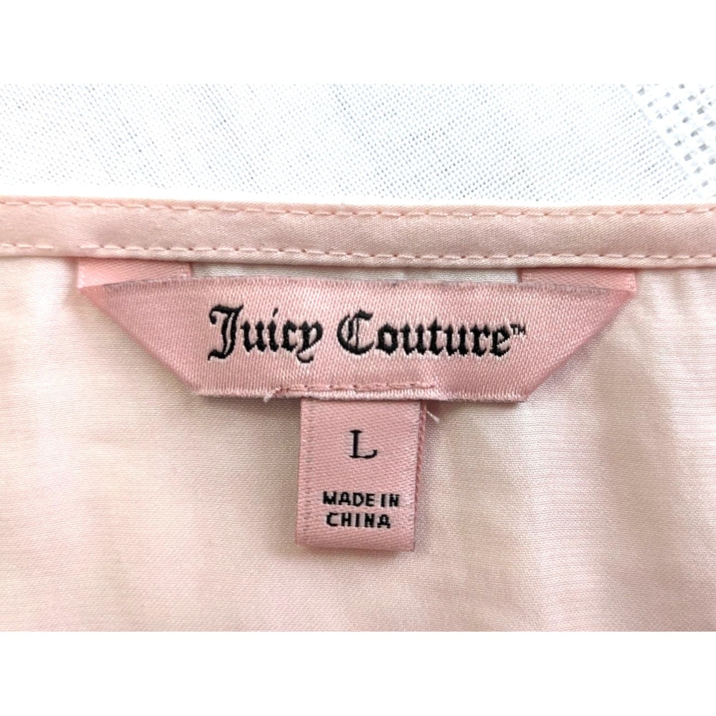 JUICY COUTURE Baby Pink Diamante Tank Tunic Sleeveless Rhinestones Size L