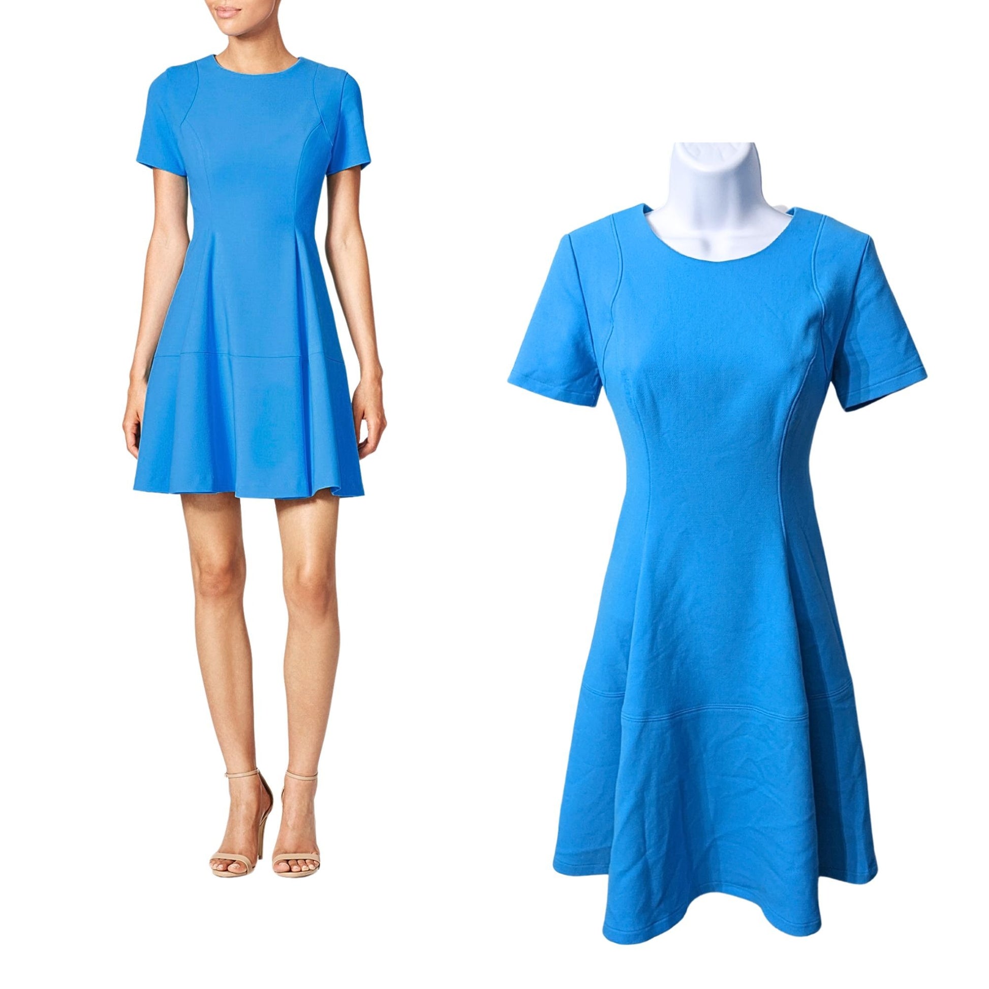 NWT SHOSHANNA Davie Cerulean Crepe Fit & Flare Mini Dress Size 2 Periwinkle Packages NWT SHOSHANNA Davie Cerulean Crepe Fit & Flare Mini Dress Size 2 Periwinkle Packages