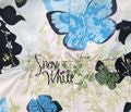 DISNEY Snow White Butterfly Scrub Shirt 100% Cotton Short Sleeve Size M