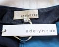 NWT ADELYN RAE Tasha Blue Colorblock Cutout Back A-Line Midi Size M