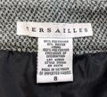 Vtg Y2K VERSAILLES Black Houndstooth Flounce Midi Skirt w/ Detachable Rose Sz 8