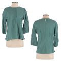 MOMO New York Boho Casual Soft Green Pintuck 3/4 Sleeve Top OS (S)