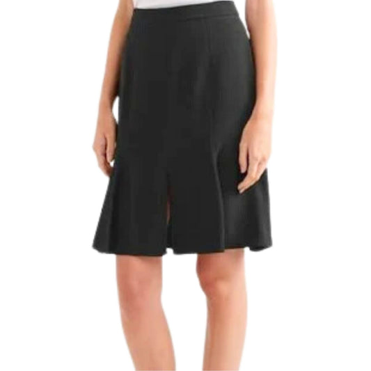 STELLA MCCARTNEY Karina Black Stretch Crepe Skirt Swing Flared Midi  Size 42 (6)