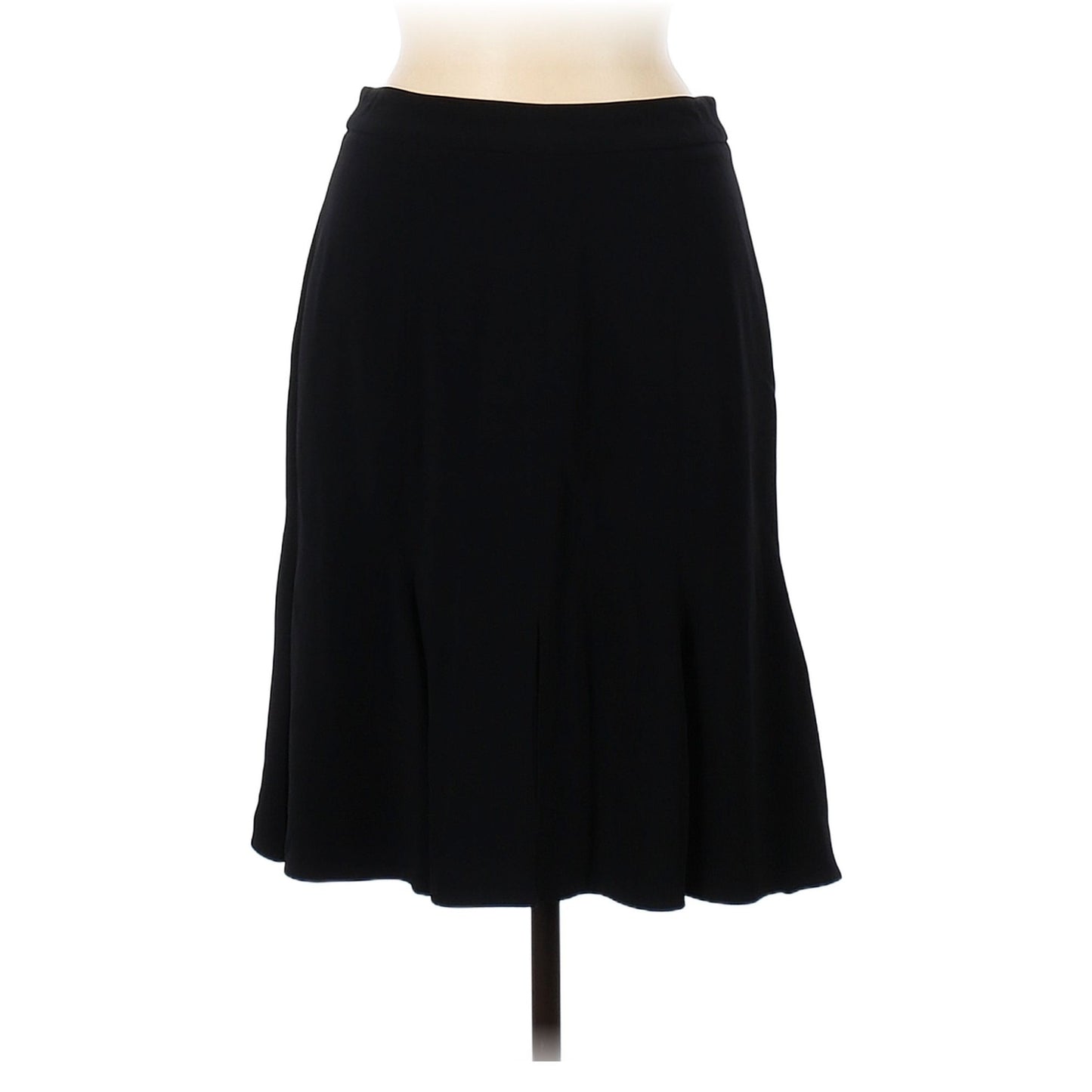 STELLA MCCARTNEY Karina Black Stretch Crepe Skirt Swing Flared Midi  Size 42 (6)