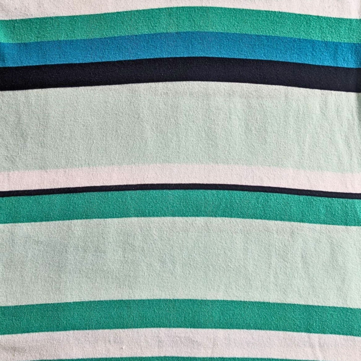 MICHAEL MICHAEL KORS Green Blue Stripe V-Neck LongSleeve Sweater Mini Dress Sz L