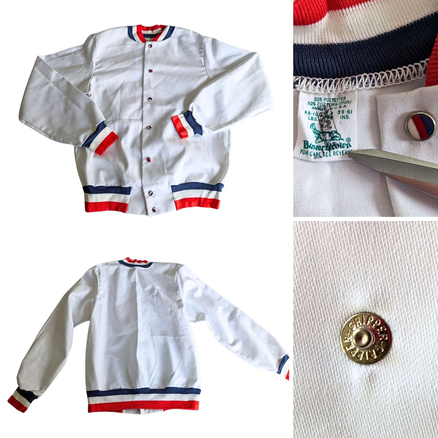 Vintage Mid-Century BUSTER BROWN White Sailor Suit 6pc Family Set w/ Ad Szs 5-14