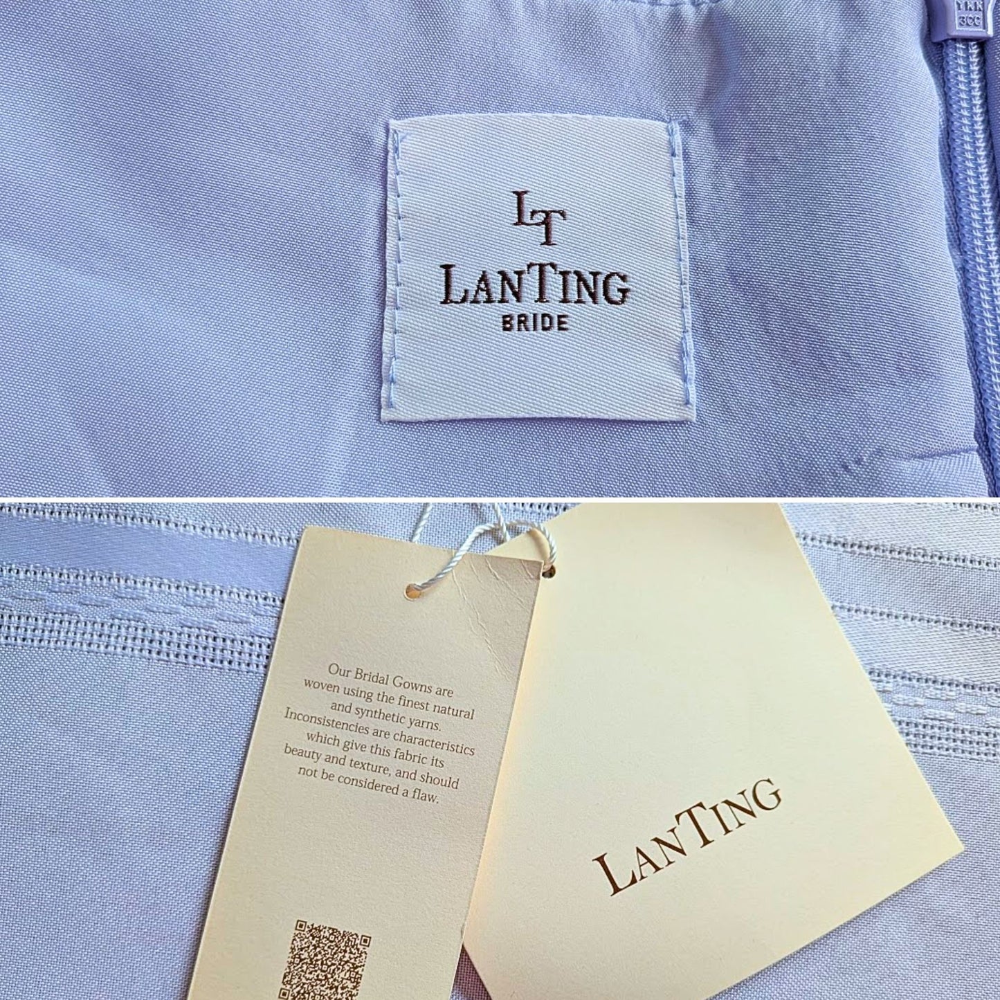 NWT LanTing Icy Periwinkle LS A-Line Surplice Wrape Midi Dress Size 16