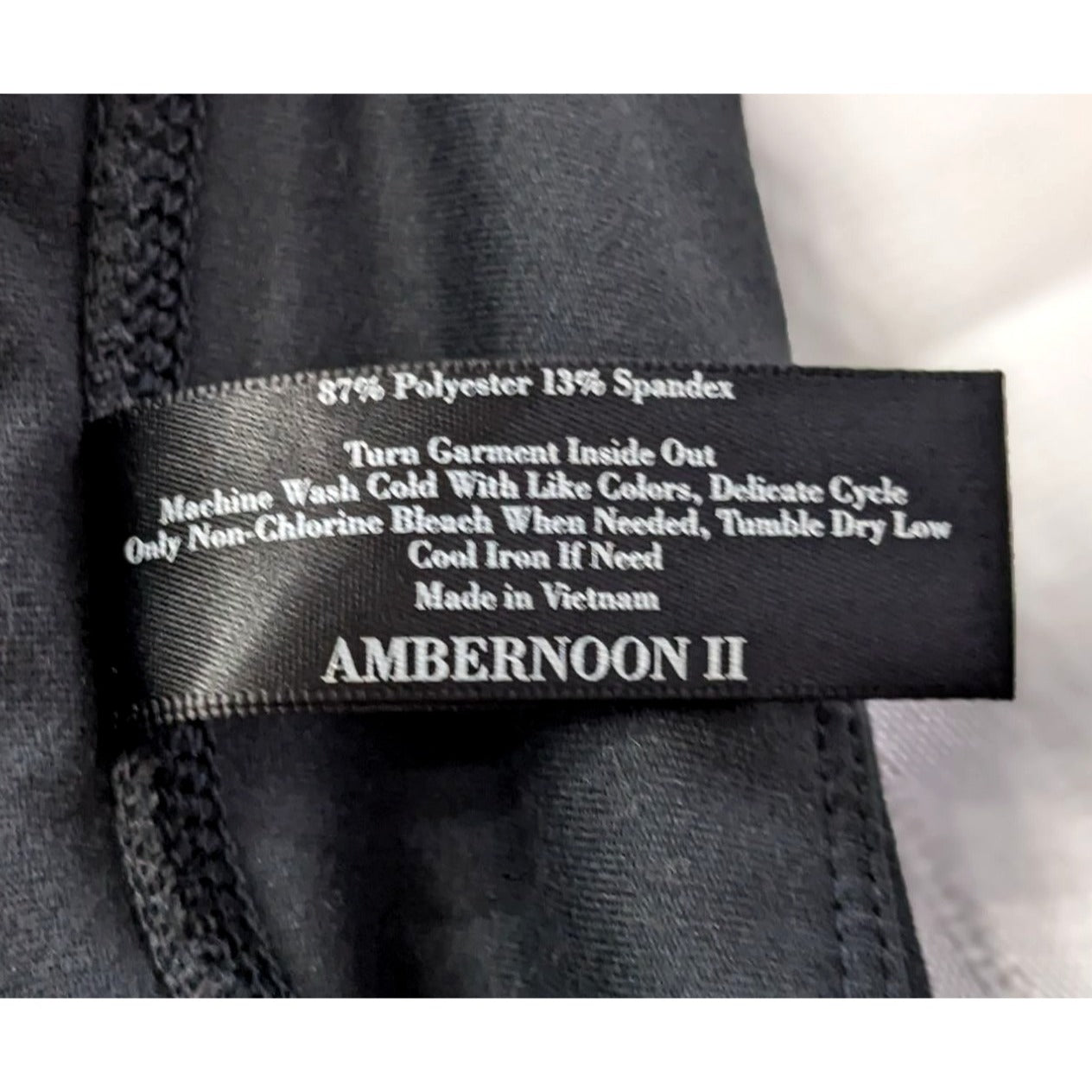 AMBERNOON II Soft Black Elastic Waist Skirted Leggings UPF 50+ Size 2X