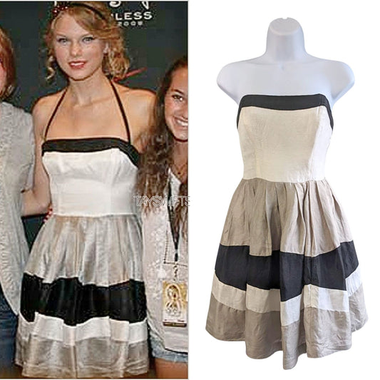 Taylor Swift FEARLESS Era Vintage Y2K BEBE Ember Tiered Party Dress Size XS