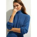 Anthropologie SATURDAY SUNDAY Blue Mariah Sporty Fem Midi Sweater Dress Size L