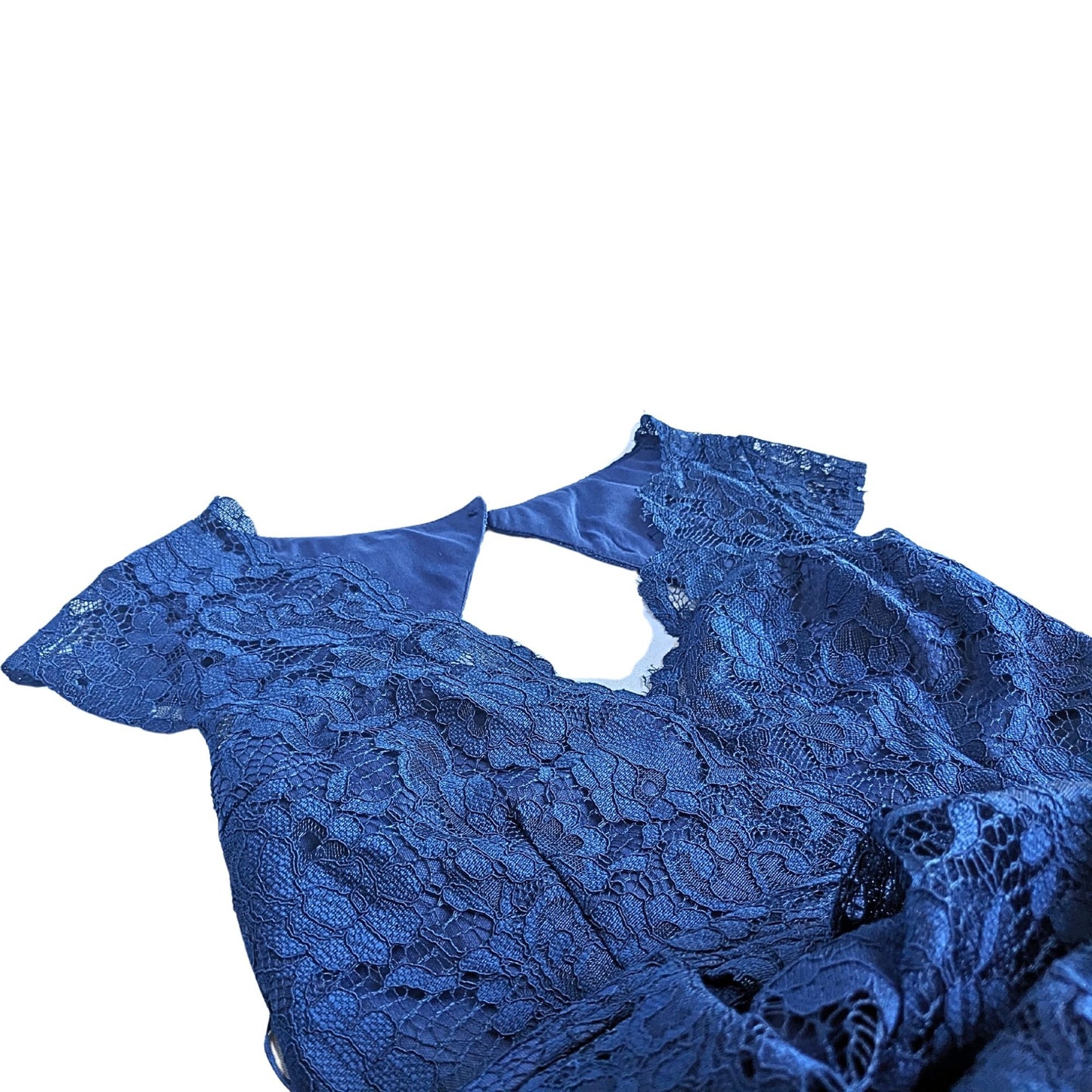 NWT PROMGIRL Illusion Sweetheart Lace Overlay Open Back Gown m25243 Size M
